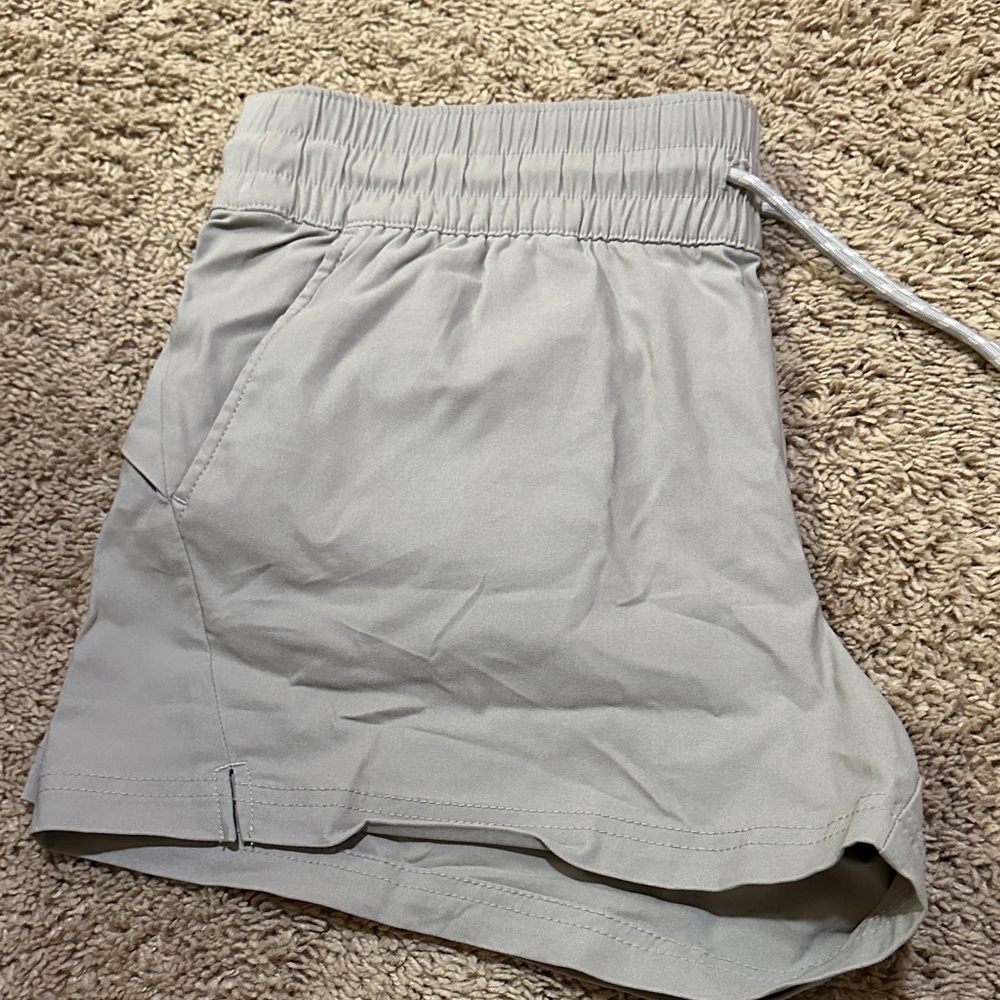 Avalanche Light Gray Women's Athletic Shorts with Elastic Waistband